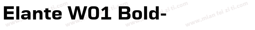 Elante W01 Bold字体转换